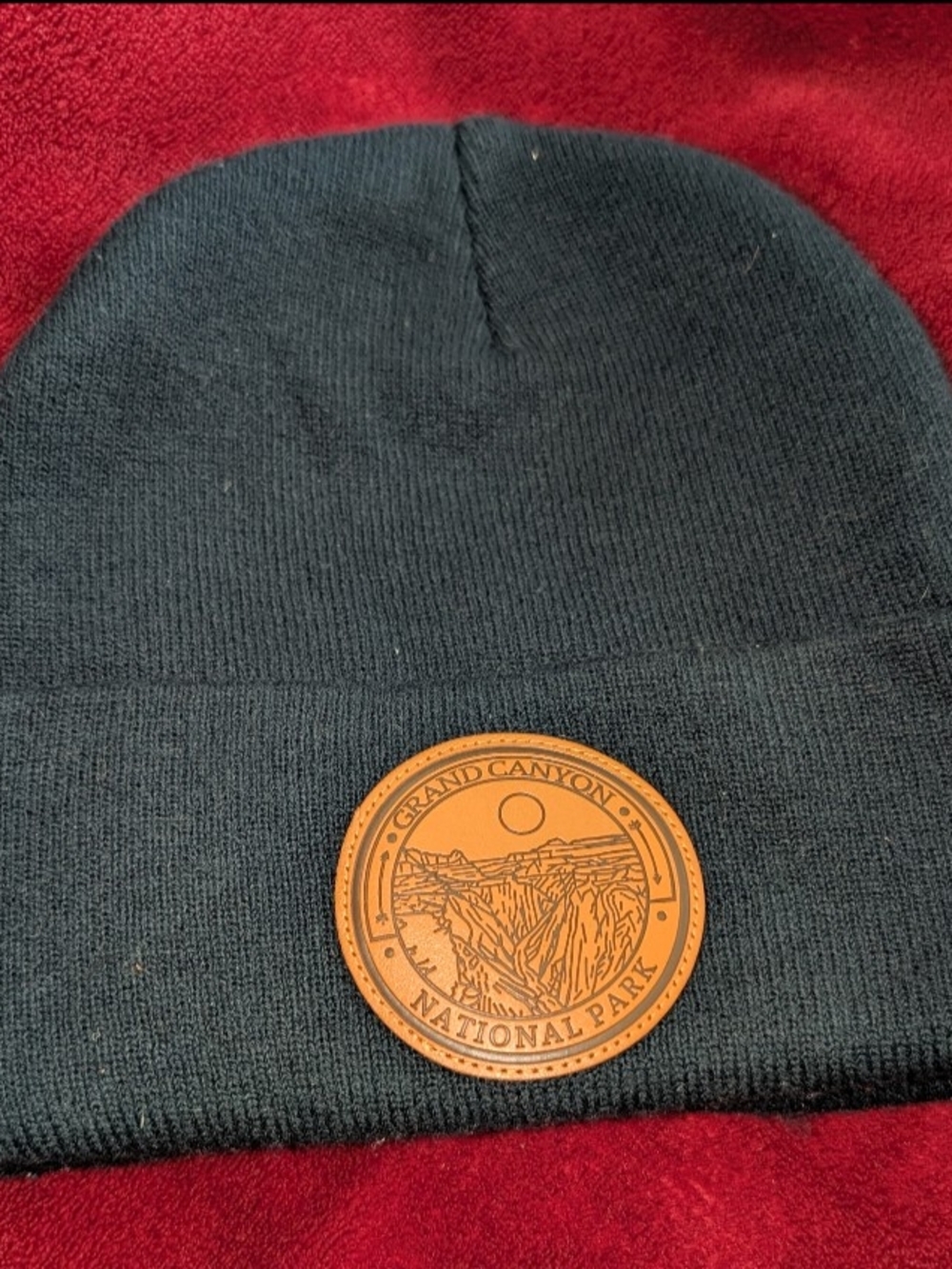 Beanie with Leather Patch
